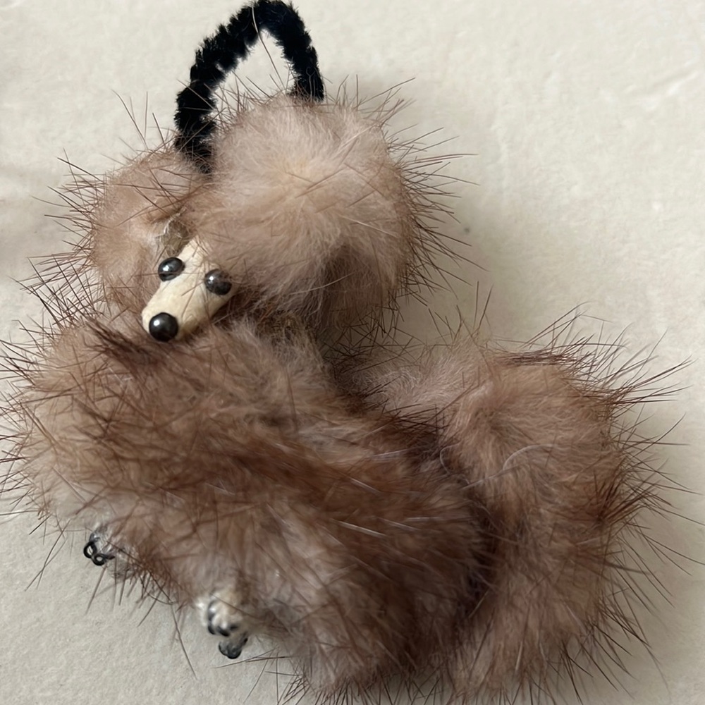 Vintage fur dog pin